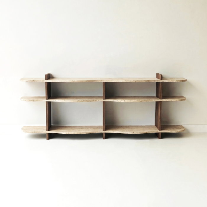 Hanah Home Flusso - Travertino, Walnut Hanah Home Flusso - Travertino, Walnut